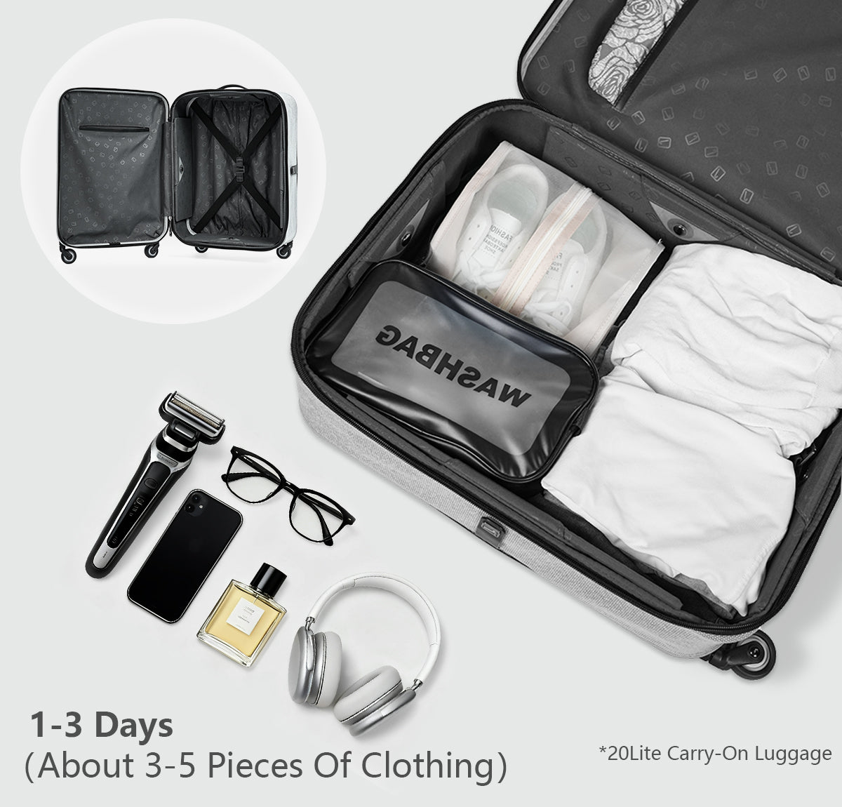 PEBBLE 20インチLite 折り畳み式スーツケース(35L)