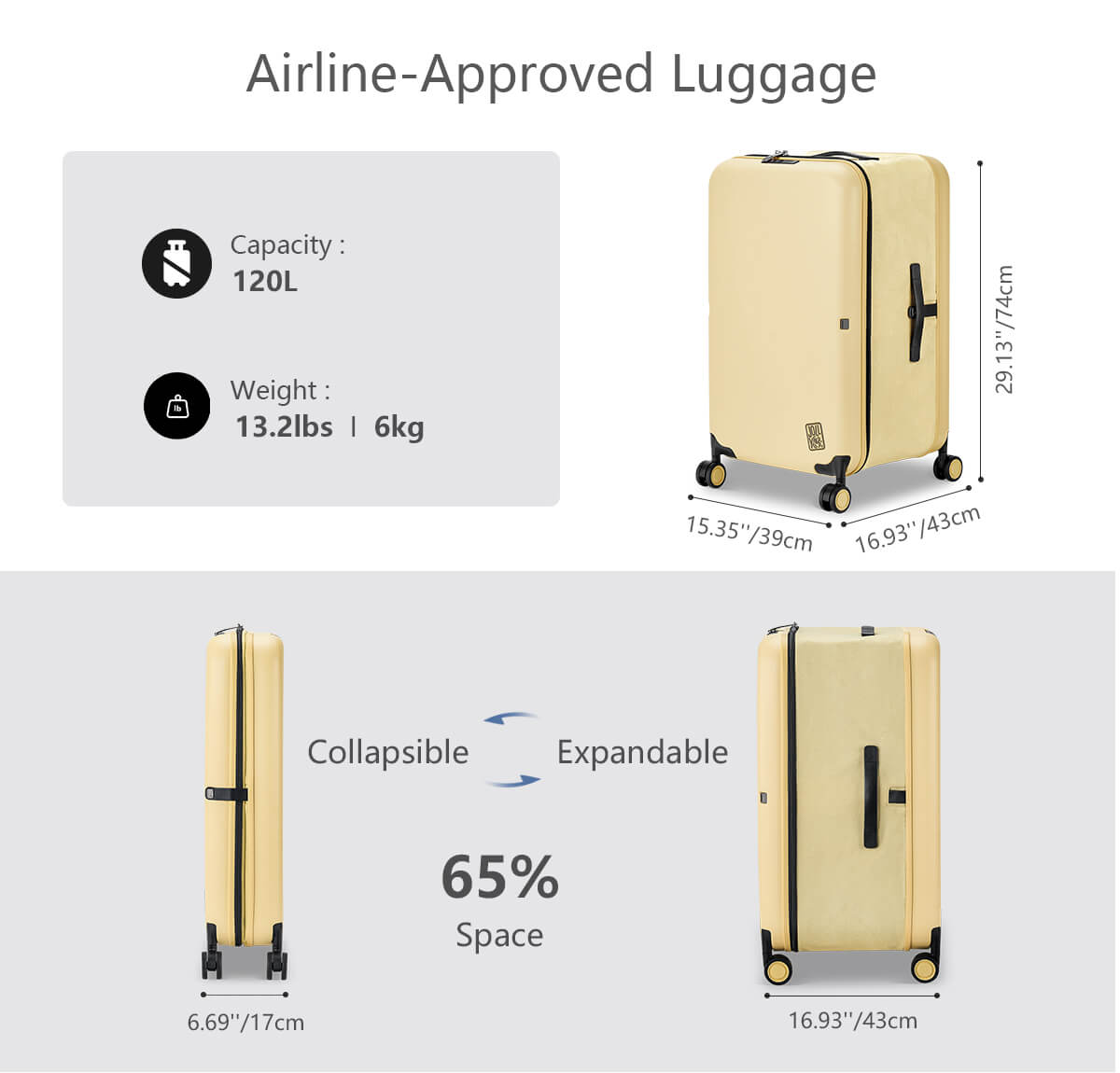 30”Trunk Collapsible Check In Suitcase