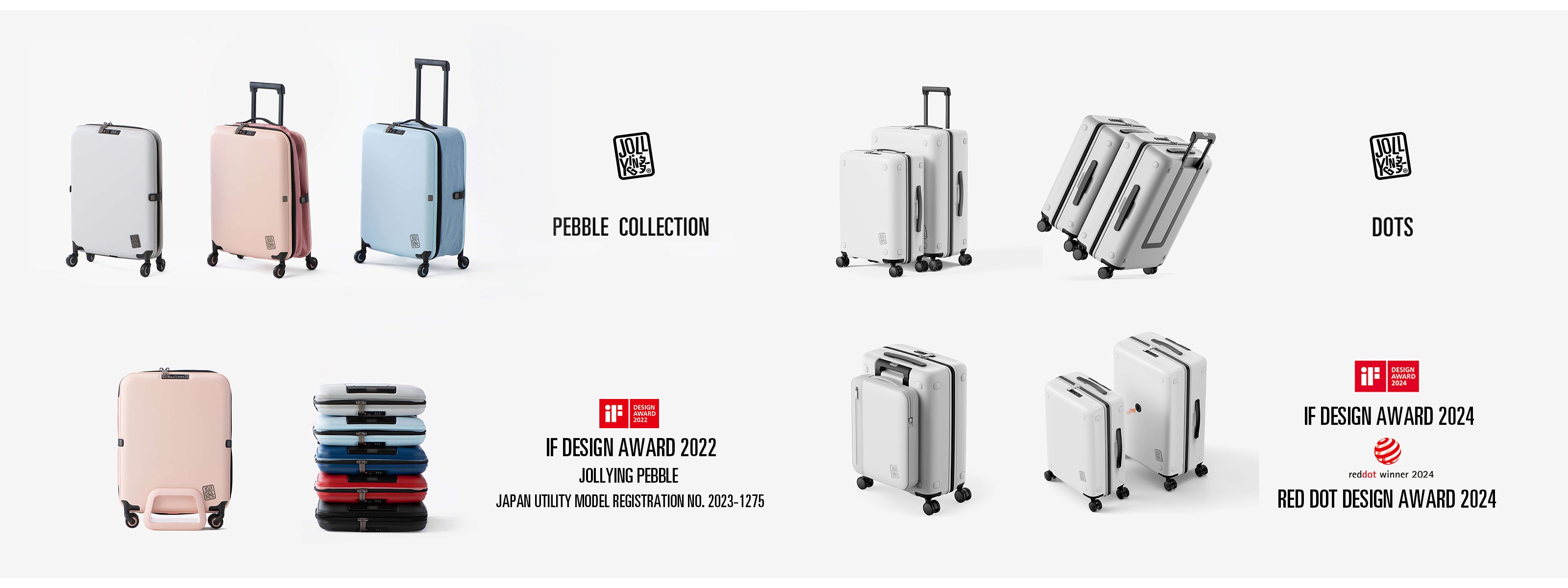 JOLLYING PEBBLE 20インチLITE 折り畳み式（35L） PEBBLE 機内に持ち込める スーツ ケース 35 リットル